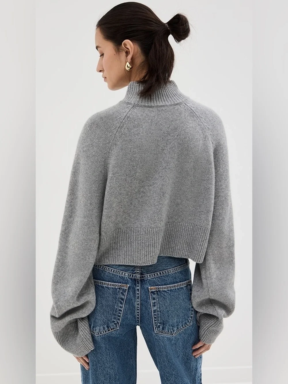 Reformation Garrett Cashmere Cropped Turtleneck Sweater - Picture 8 of 15